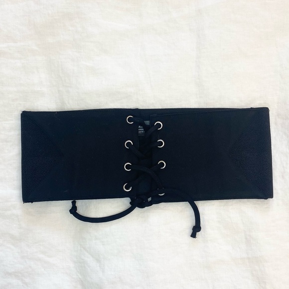 Zara Lace up Wide Stretchy Waist Belt - Picture 6 of 7